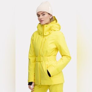 Halfdays Aston Jacket Belted Ski Jacket Yellow XS Waterproof NWT